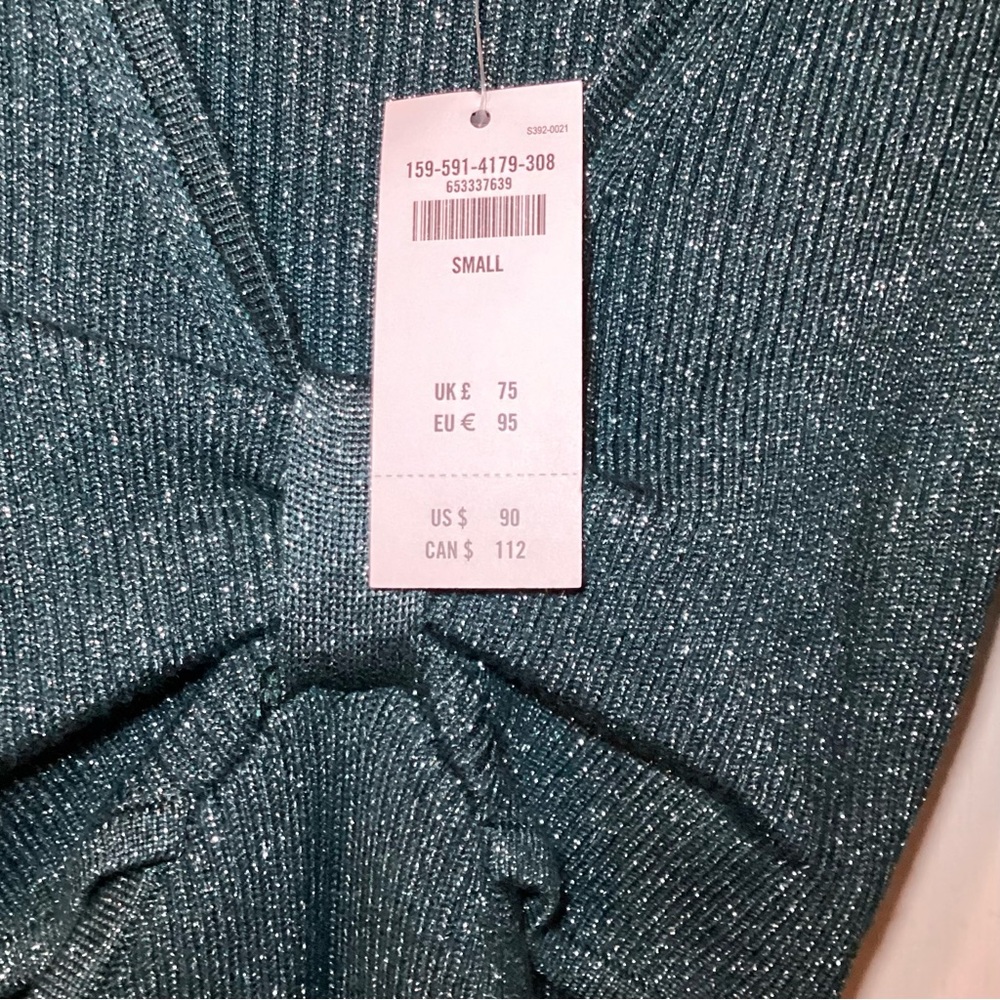 Abercrombie & Fitch Green Shimmer Dress S - Picture 5 of 7